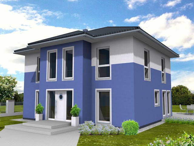 Fertighaus Stadtvilla 159 von Suckfüll Energiesparhaus Schlüsselfertig ab 471375€, Stadtvilla Außenansicht 1 Fertighaus Stadtvilla 159 von Suckfüll Energiesparhaus Schlüsselfertig ab 471375€, Stadtvilla Außenansicht 1