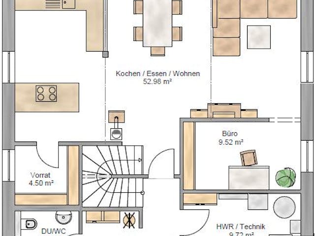 Fertighaus Stadtvilla 173 von Suckfüll Energiesparhaus Schlüsselfertig ab 485944€, Stadtvilla Grundriss 1