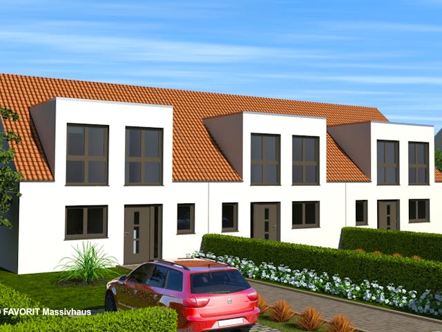 Massivhaus Stella E118/M122 von Favorit Massivhaus - Mehrfamilienhäuser, Satteldach-Klassiker Außenansicht 1 Massivhaus Stella E118/M122 von Favorit Massivhaus - Mehrfamilienhäuser, Satteldach-Klassiker Außenansicht 1