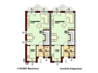 Massivhaus Stella E141/M146 von FAVORIT Massivhaus, Cubushaus Grundriss 1