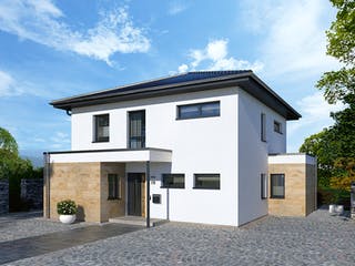 Fertighaus Work-Life-Edition CITY II 167 von STREIF Haus, Stadtvilla Außenansicht 1