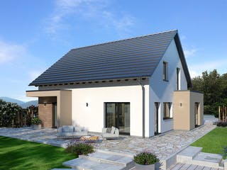 Fertighaus Work-Life-Edition FAMILY I 173 von STREIF Haus, Satteldach-Klassiker Außenansicht 1