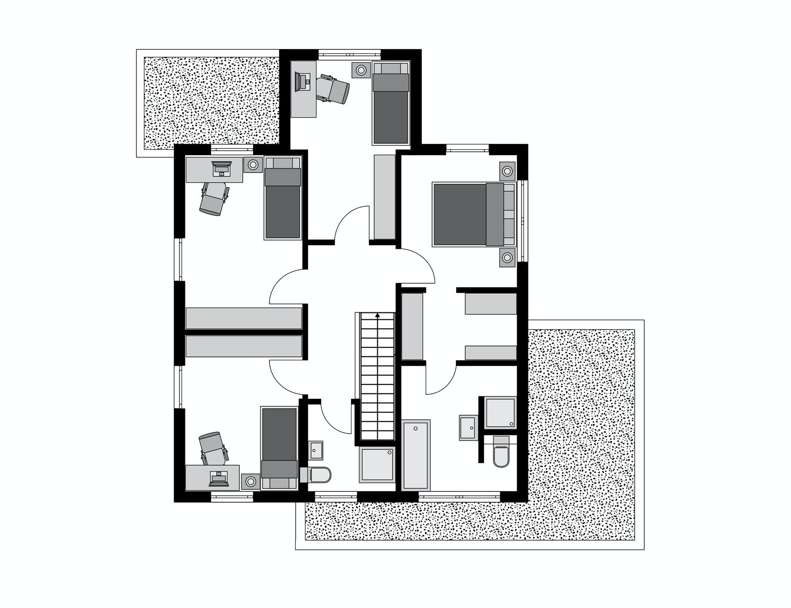 Fertighaus Klassiker CITY Gestaltungsidee GL 02 von STREIF Haus, Cubushaus Grundriss 2