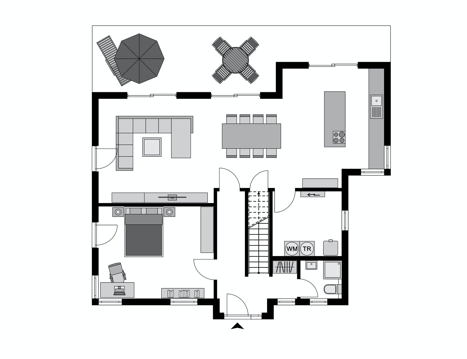 Fertighaus Klassiker CITY Gestaltungsidee GL 09 von STREIF Haus, Cubushaus Grundriss 1
