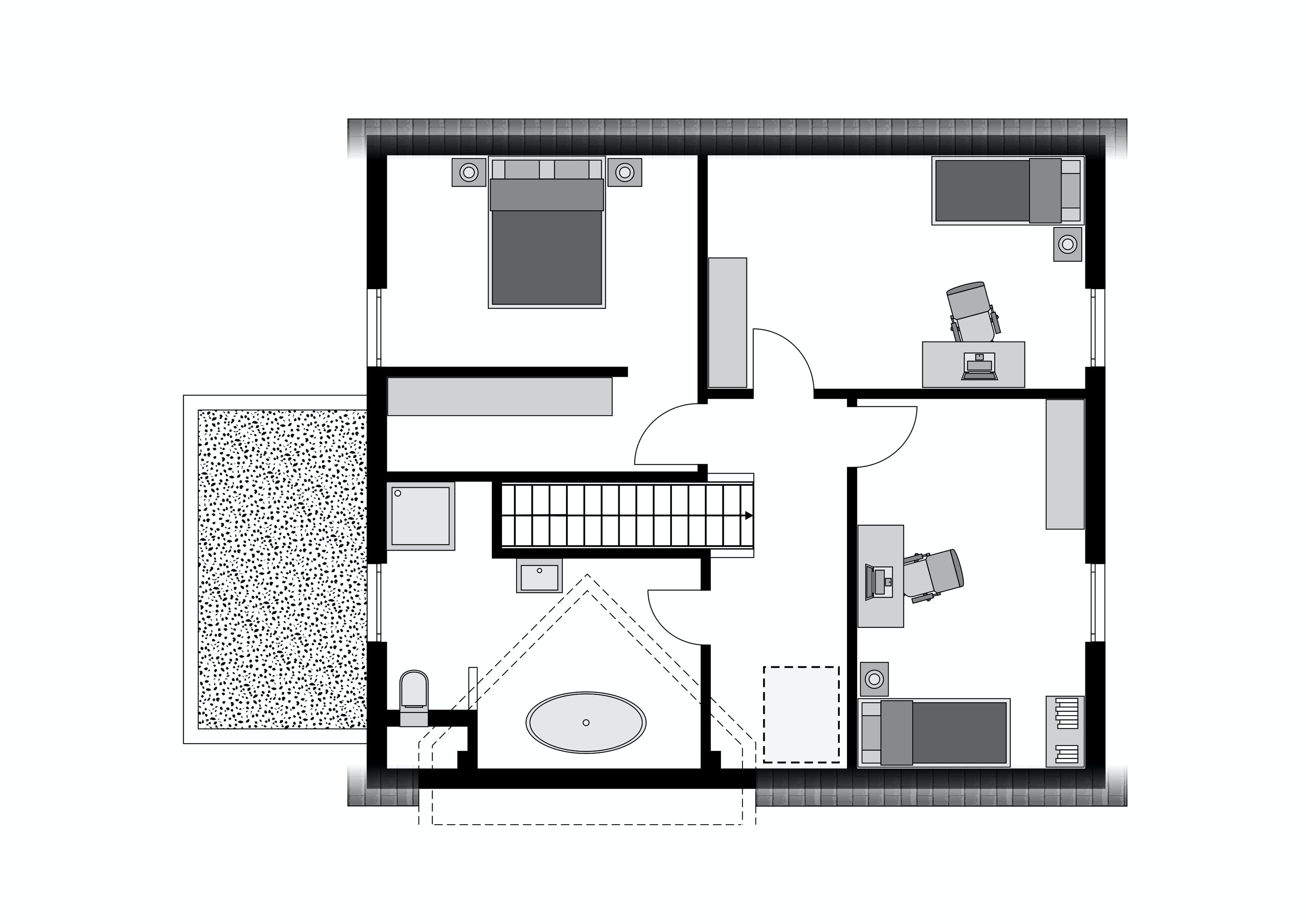 Fertighaus Family Klassiker GQ Gestaltungsidee 01 von STREIF Haus, Satteldach-Klassiker Grundriss 2