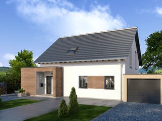 Fertighaus Family Klassiker VG Gestaltungsidee 06 von STREIF Haus, Satteldach-Klassiker Außenansicht 1