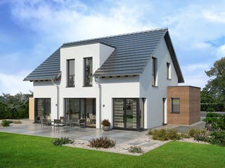 Fertighaus Family Klassiker VG Gestaltungsidee 06 von STREIF Haus, Satteldach-Klassiker Außenansicht 2