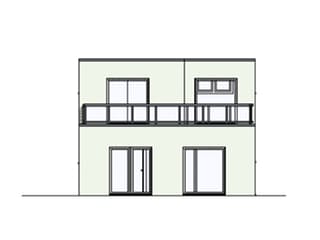 Massivhaus Style von Wagener Systemhausbau Schlüsselfertig ab 196000€, Cubushaus Außenansicht 3