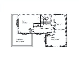 Massivhaus Style von Wagener Systemhausbau Schlüsselfertig ab 196000€, Cubushaus Grundriss 2