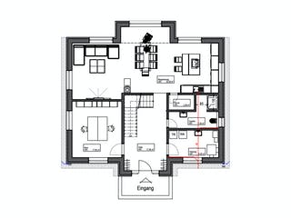 Fertighaus Musterhaus „Smarthome Paderborn“ von Suckfüll Energiesparhaus, Satteldach-Klassiker Grundriss 1