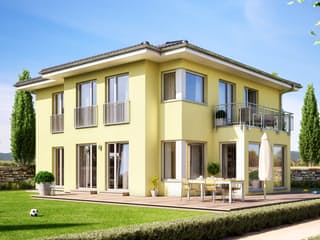 Fertighaus SUNSHINE 165 V6 von Living Fertighaus Schlüsselfertig ab 387558€, Stadtvilla Außenansicht 1