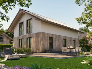 Massivhaus Bodensee 129 - Süd von Town & Country Haus Deutschland Schlüsselfertig ab 240750€, Außenansicht 5