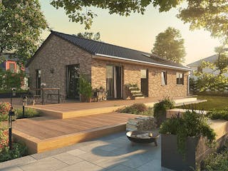 Massivhaus Bungalow 100 von Town & Country Haus Deutschland Schlüsselfertig ab 204350€, Bungalow Außenansicht 3