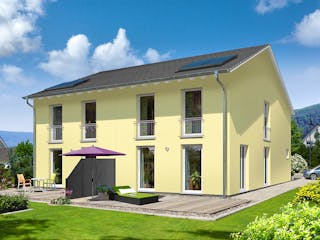 Massivhaus DH Aura 125 von Town & Country Haus Deutschland Schlüsselfertig ab 243690€, Satteldach-Klassiker Außenansicht 4