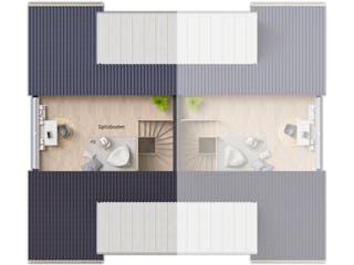 Massivhaus DH Duett 125 von Town & Country Haus Deutschland Schlüsselfertig ab 235490€, Satteldach-Klassiker Grundriss 2