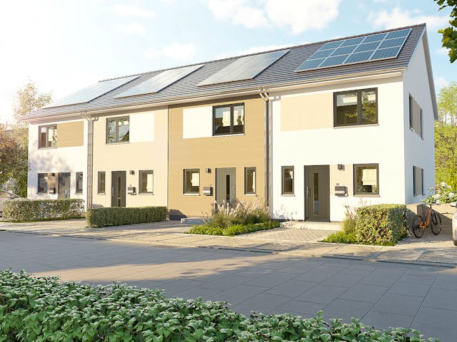 Massivhaus Reihenhaus FürEuch von Town & Country Haus Deutschland Schlüsselfertig ab 141780€, Außenansicht 2