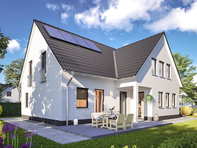 Massivhaus Domizil 192 von Town & Country Haus Deutschland Schlüsselfertig ab 349450€, Satteldach-Klassiker Außenansicht 1 Massivhaus Domizil 192 von Town & Country Haus Deutschland Schlüsselfertig ab 349450€, Satteldach-Klassiker Außenansicht 1