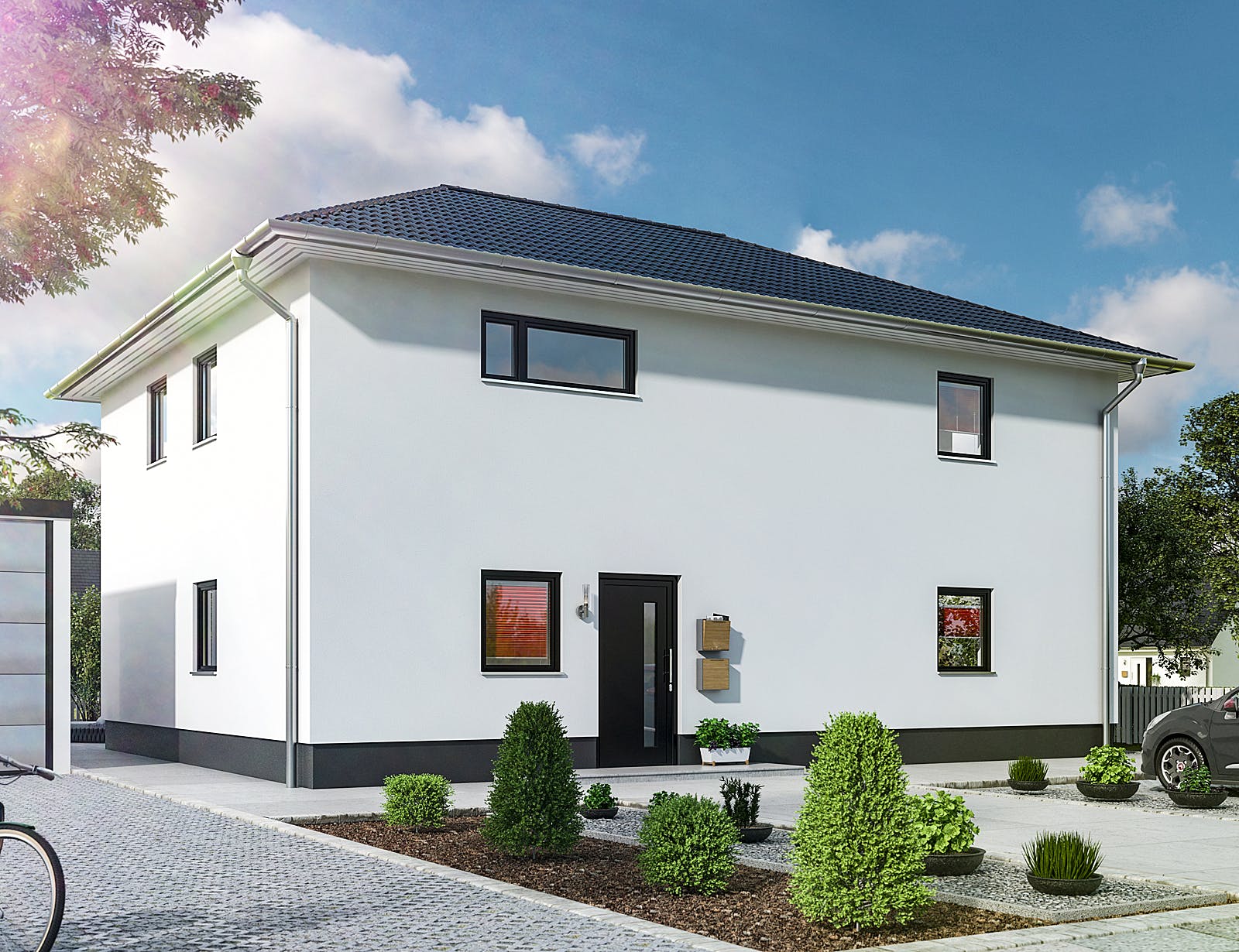 Massivhaus Stadthaus Flair 180 DUO von Town & Country Haus Deutschland Schlüsselfertig ab 324290€, Stadtvilla Außenansicht 2
