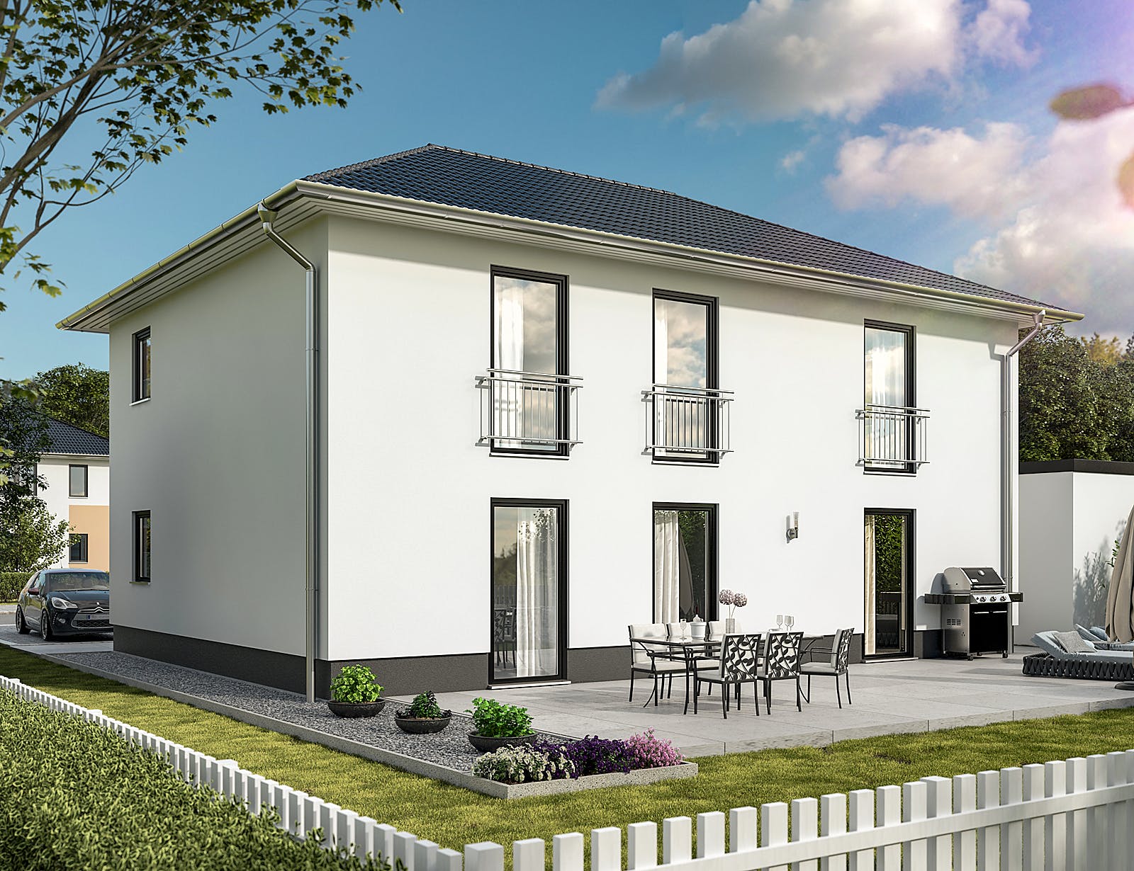 Massivhaus Stadthaus Flair 180 DUO von Town & Country Haus Deutschland Schlüsselfertig ab 324290€, Stadtvilla Außenansicht 1