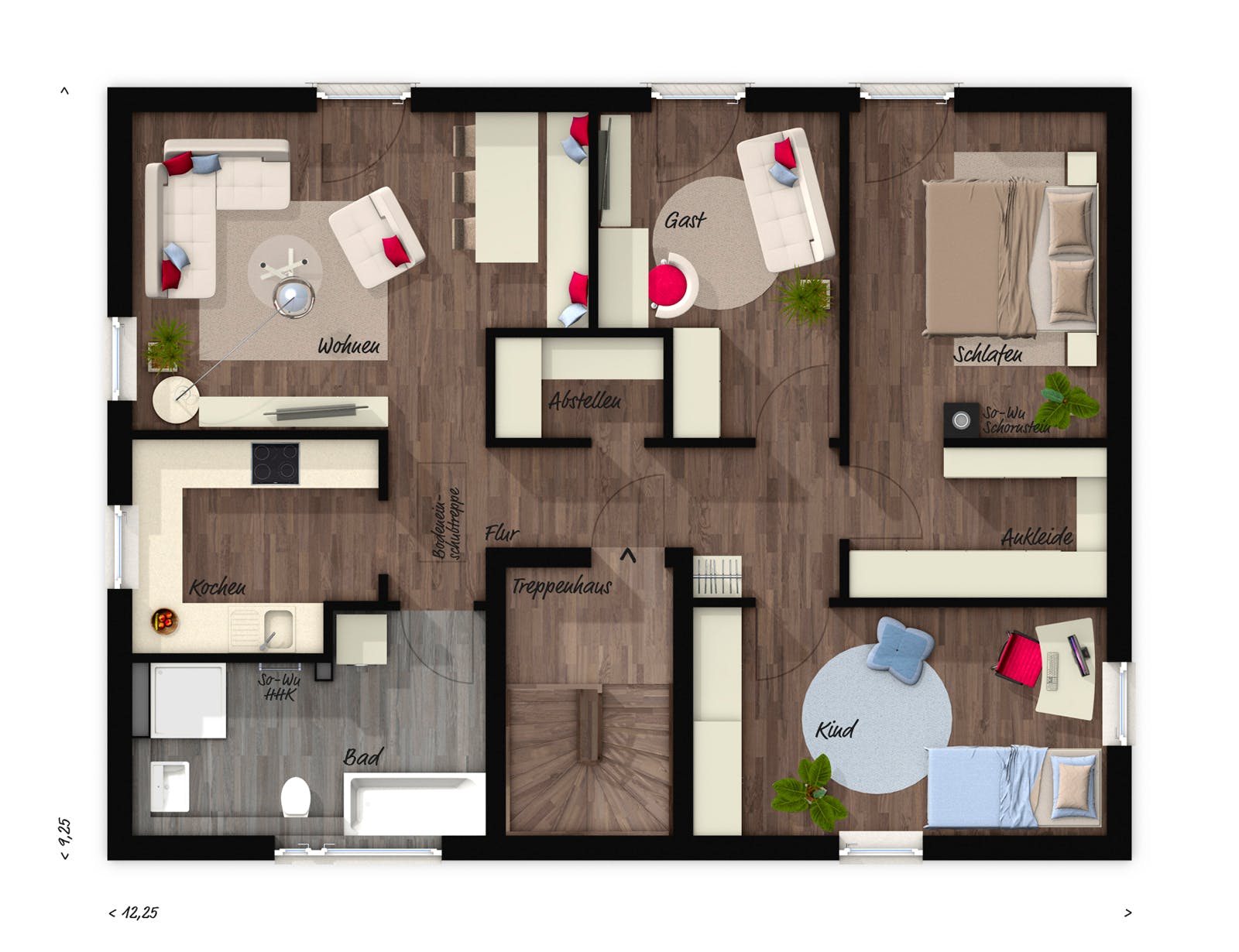 Massivhaus Stadthaus Flair 180 DUO von Town & Country Haus Deutschland Schlüsselfertig ab 324290€, Stadtvilla Grundriss 1