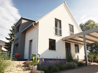 Massivhaus Lichthaus 121 von Town & Country Haus Deutschland Schlüsselfertig ab 236850€, Satteldach-Klassiker Außenansicht 3