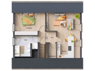 Massivhaus Mitwachshaus Flair 148 von Town & Country Haus Deutschland Schlüsselfertig ab 247500€, Grundriss 4