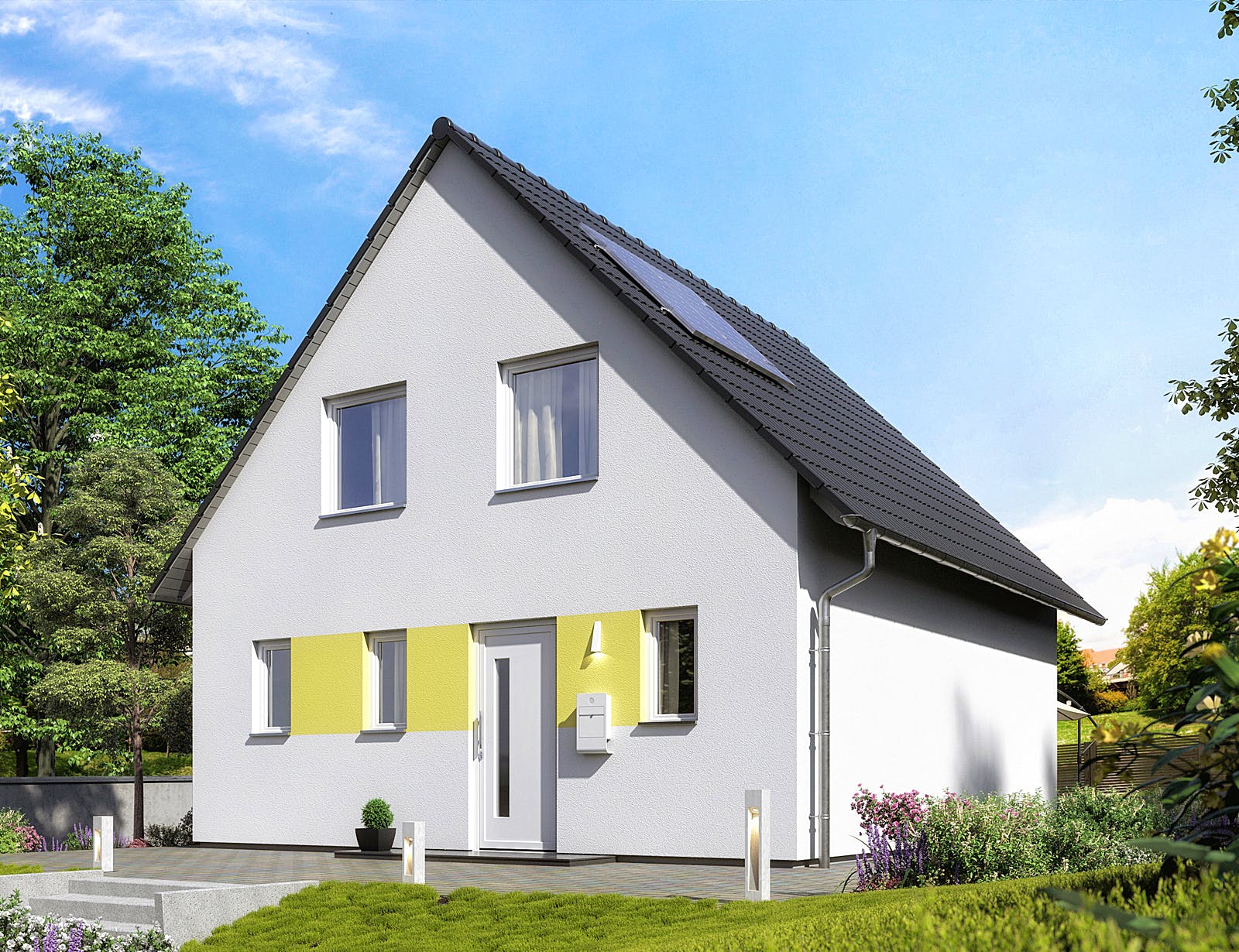 Massivhaus Raumwunder 100 von Town & Country Haus Deutschland Schlüsselfertig ab 198750€, Satteldach-Klassiker Außenansicht 2