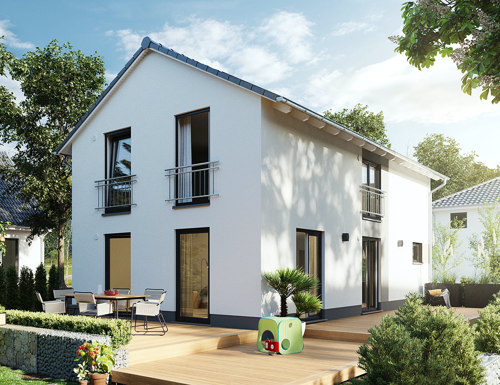 Massivhaus Stadthaus Aura 125 von Town & Country Haus Deutschland Schlüsselfertig ab 225690€, Außenansicht 1