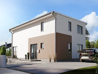 Massivhaus Stadthaus Aura 136 von Town & Country Haus Deutschland Schlüsselfertig ab 267150€, Pultdachhaus Außenansicht 2