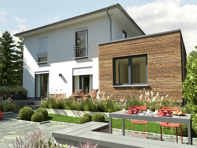 Massivhaus Stadthaus Flair 124 ZD von Town & Country Haus Deutschland Schlüsselfertig ab 236950€, Stadtvilla Außenansicht 1 Massivhaus Stadthaus Flair 124 ZD von Town & Country Haus Deutschland Schlüsselfertig ab 236950€, Stadtvilla Außenansicht 1