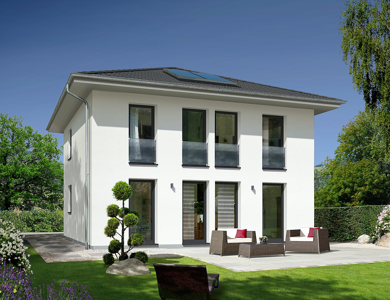 Massivhaus Stadtvilla 145 ZD von Town & Country Haus Deutschland Schlüsselfertig ab 257150€, Stadtvilla Außenansicht 1
