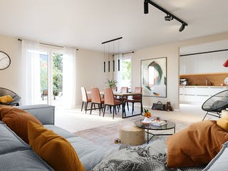 Massivhaus Winkelbungalow 108 von Town & Country Haus Deutschland Schlüsselfertig ab 223150€, Bungalow Innenansicht 1