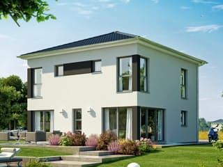 Fertighaus Terrano von Büdenbender Hausbau, Stadtvilla Außenansicht 1