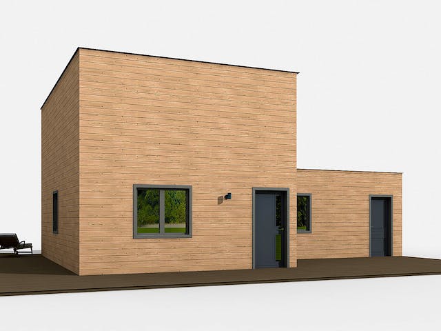 Blockhaus KuBu von Thule Blockhaus Bausatzhaus ab 147300€, Blockhaus Außenansicht 5