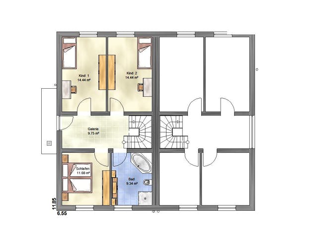 Massivhaus Trend 160 FD von EUROMAC 2 S.A.S. Bausatzhaus ab 44819€, Cubushaus Grundriss 1