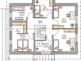 Fertighaus Trendline 176 - inkl. Technikanbau von Suckfüll Energiesparhaus Schlüsselfertig ab 494269€, Grundriss 2
