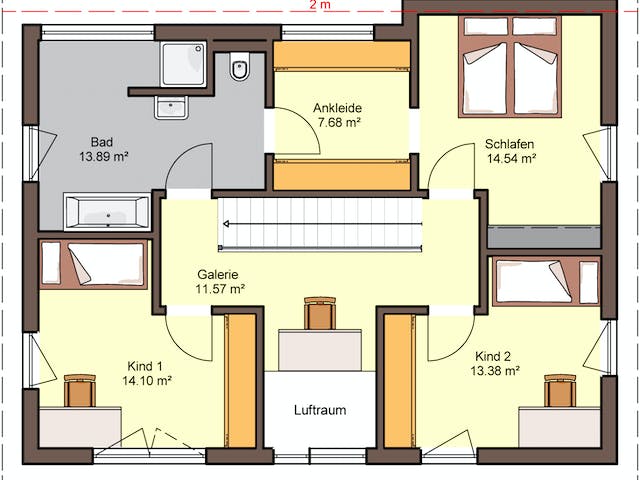Fertighaus Trento - Var. 153 von Büdenbender Hausbau Schlüsselfertig ab 394925€, Pultdachhaus Grundriss 1