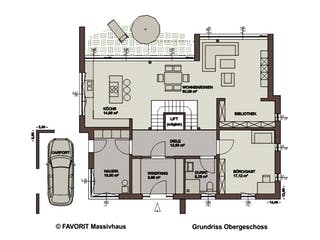 Massivhaus Twentyfive 220 von FAVORIT Massivhaus Schlüsselfertig ab 587240€, Cubushaus Grundriss 1