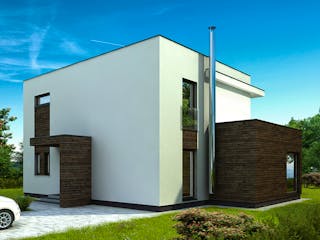 Fertighaus Aurelianus von Ü-Haus, Cubushaus Außenansicht 2