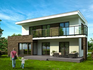 Fertighaus Aurelianus von Ü-Haus, Cubushaus Außenansicht 3