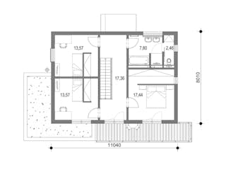 Fertighaus Aurelianus von Ü-Haus, Cubushaus Grundriss 2