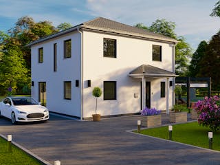 Fertighaus City 730 von Ü-Haus, Stadtvilla Außenansicht 2