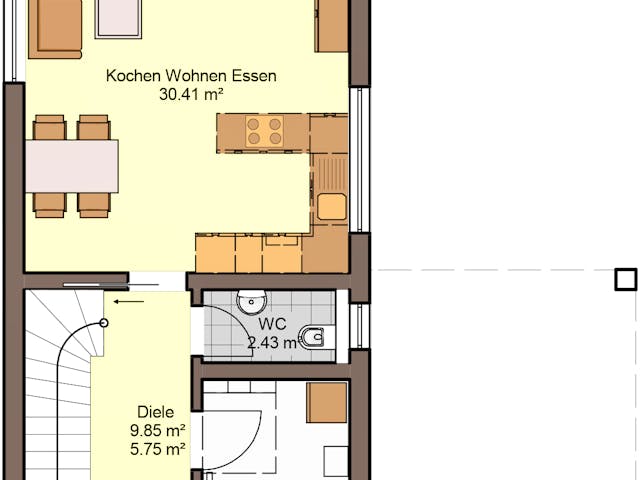 Fertighaus Uno 101 von Büdenbender Hausbau, Cubushaus Grundriss 1