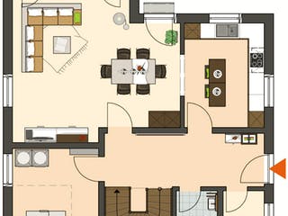 Fertighaus UNO 2.0 100 S180 von FingerHaus Schlüsselfertig ab 322029€, Satteldach-Klassiker Grundriss 1