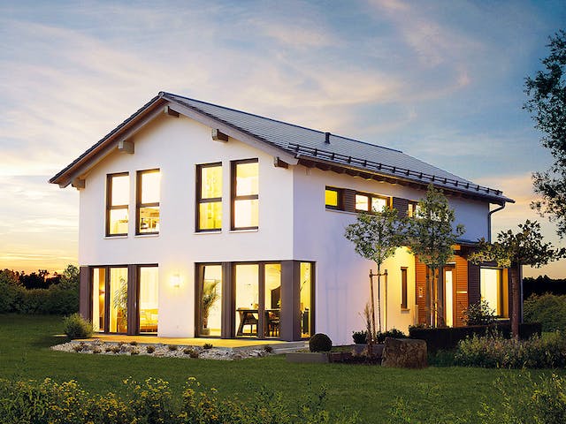 Fertighaus Variant 25-192 von Hanse Haus Schlüsselfertig ab 498568€, Satteldach-Klassiker Außenansicht 1