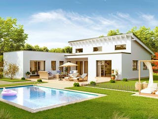 Fertighaus Bungalow Avant von Vario-Haus - Deutschland Schlüsselfertig ab 473900€, Bungalow Außenansicht 2