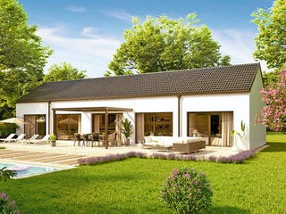 Fertighaus Bungalow Pannonia von Vario-Haus - Deutschland Schlüsselfertig ab 376450€, Bungalow Außenansicht 2