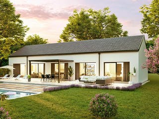 Fertighaus Bungalow Pannonia von Vario-Haus - Deutschland Schlüsselfertig ab 376450€, Bungalow Außenansicht 3