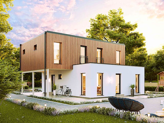 Fertighaus New Design BellaVista von Vario-Haus - Österreich Schlüsselfertig ab 346630€, Cubushaus Außenansicht 3