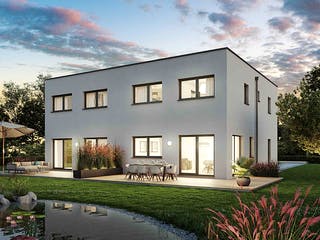 Fertighaus Duplex D124 von Vario-Haus - Österreich Schlüsselfertig ab 341050€, Cubushaus Außenansicht 3